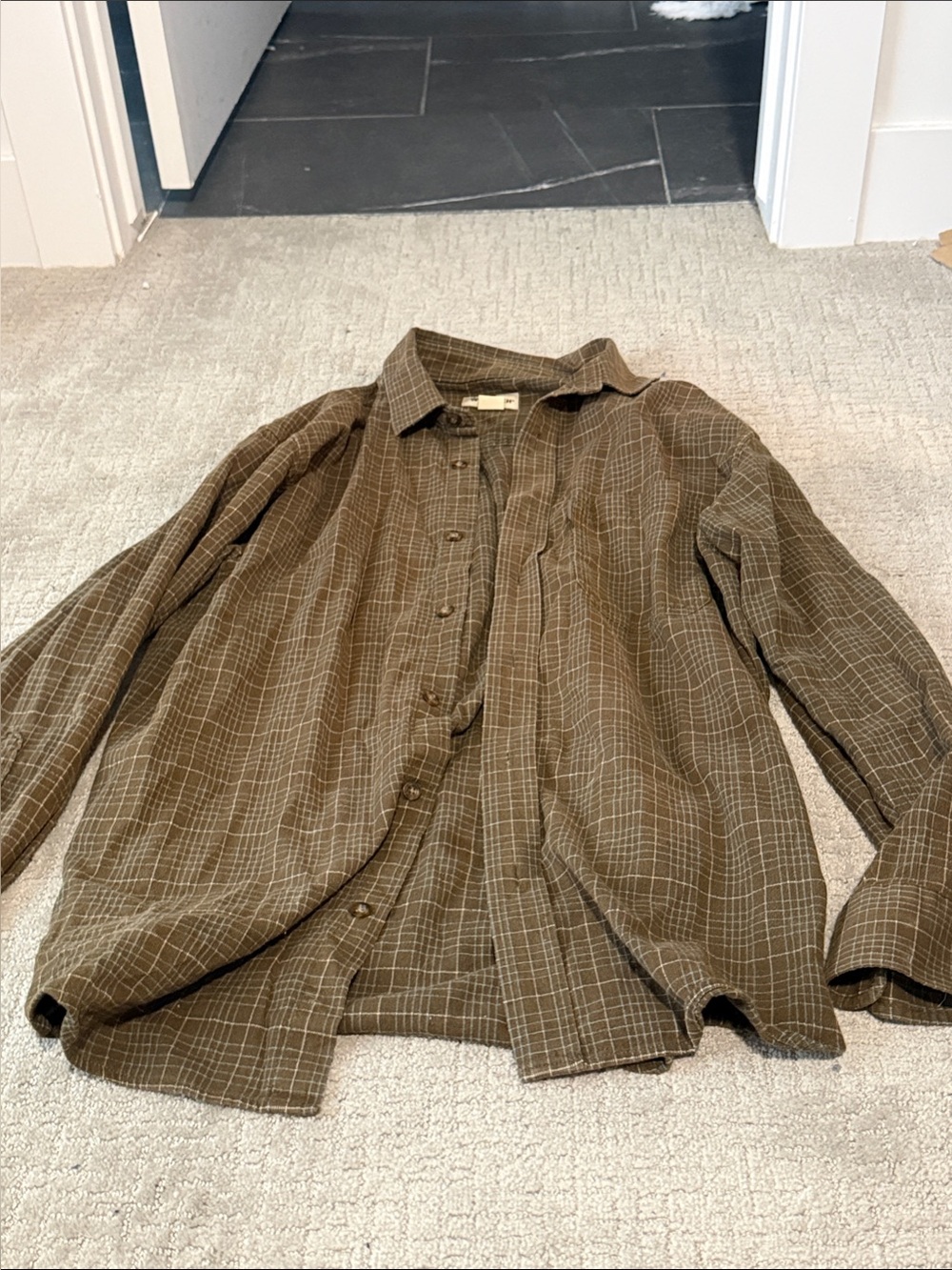 Woolrich Brown Plaid Long-Sleeve Button-Up Shirt